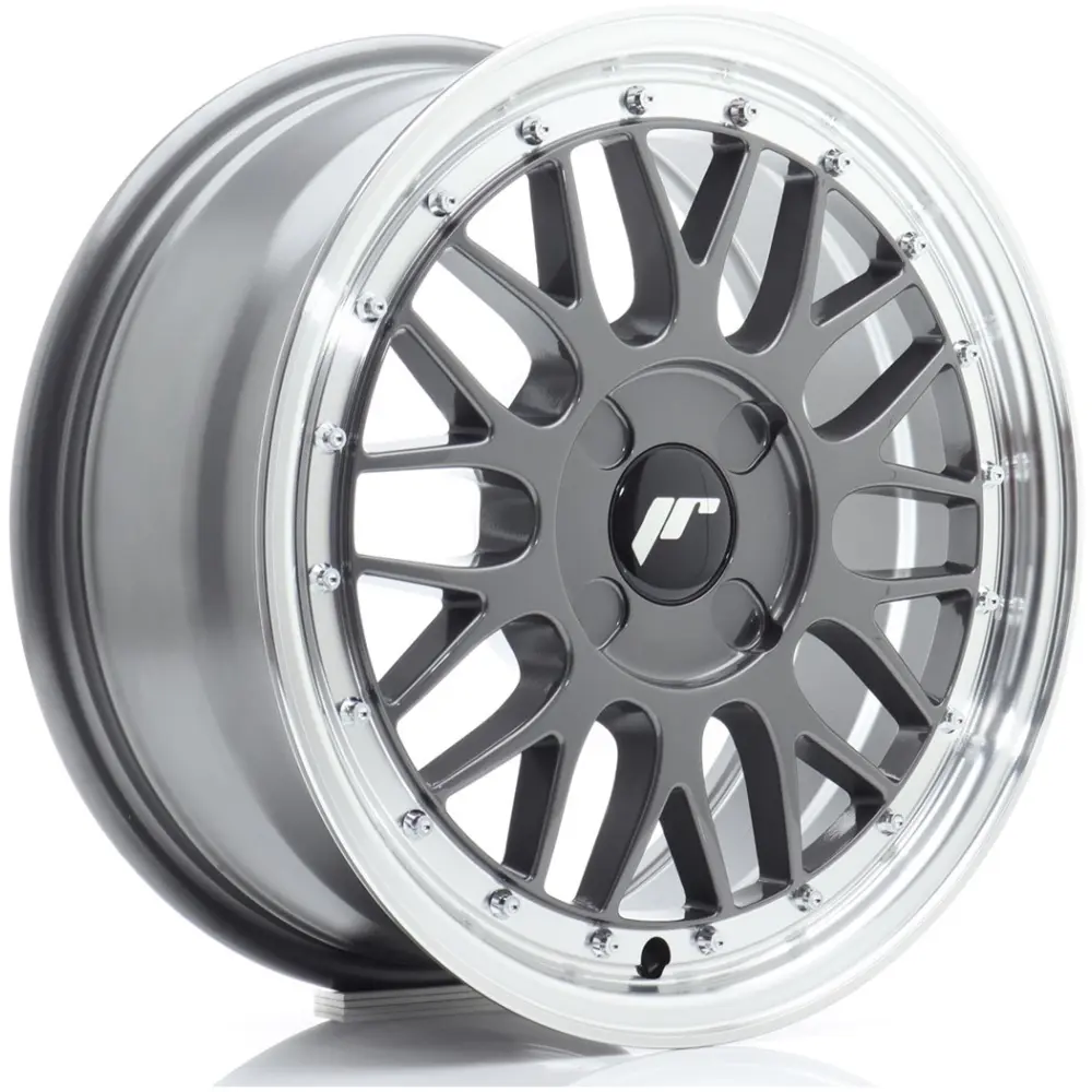 JR Wheels JR23 16x7 ET20-45 4H BLANK Hyper Gray w/ Machined Lip
