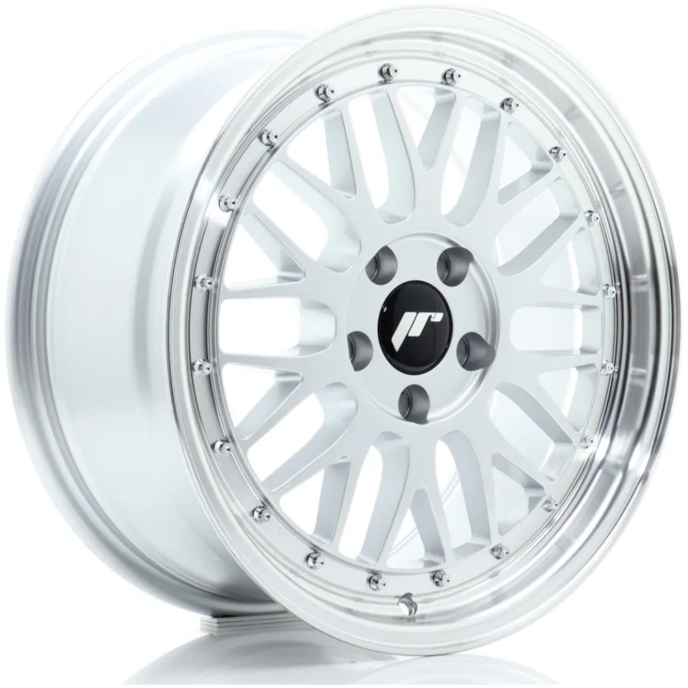 JR Wheels JR23 17x8 ET20 5x120 Hyper Silver w/ Machined Lip