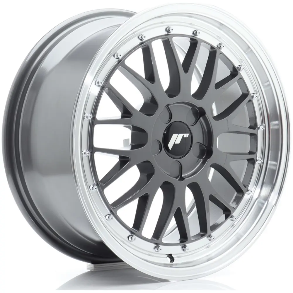 JR Wheels JR23 18x8 ET20-42 5H BLANK Hyper Gray w/ Machined Lip