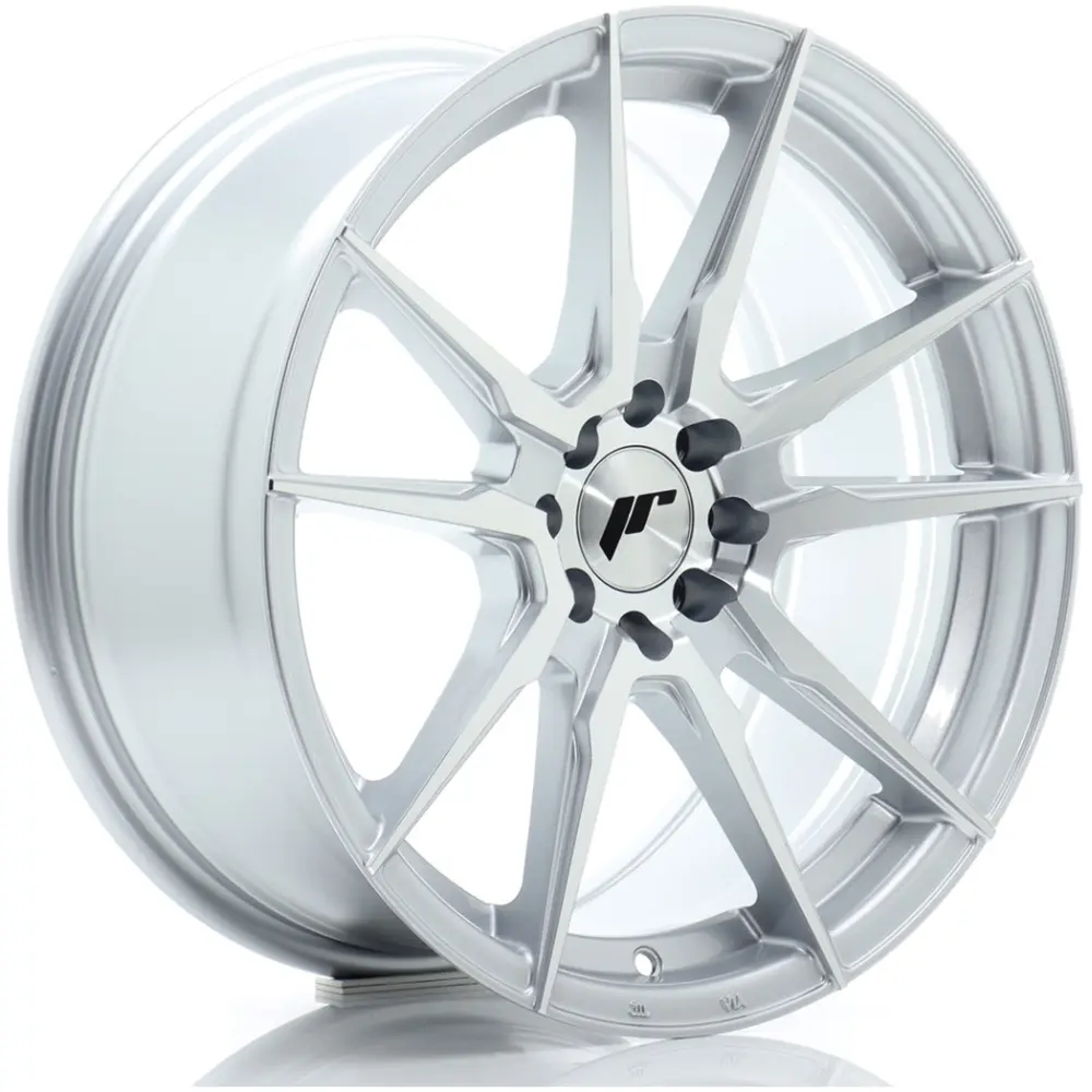 JR Wheels JR21 17x8 ET25 4x100/108 Silver Machined Face