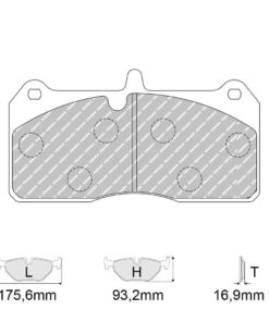 Ferodo DS2500 pastiglie freno anteriori per pinze AP Racing CP8318 D70 HSV 6P/CP8520/CP9560 FRP3136H