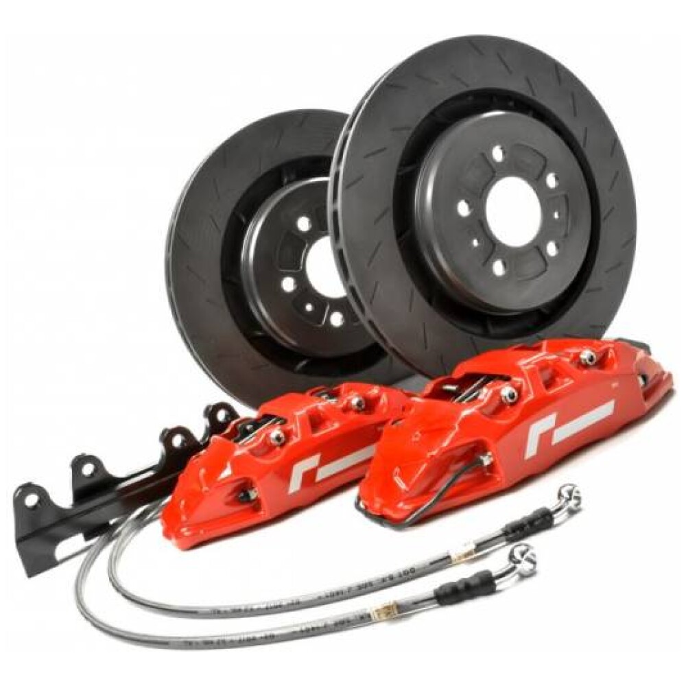 Racingline VWR impianto frenante maggiorato big brake kit bbk stage2 EVO disco 345mm 4 pompanti VW Golf 7 GTI/R Audi A3/S3 8V/TT 8S/TTS Seat Leon 5F/Cupra Skoda Octavia 5E - immagine 7