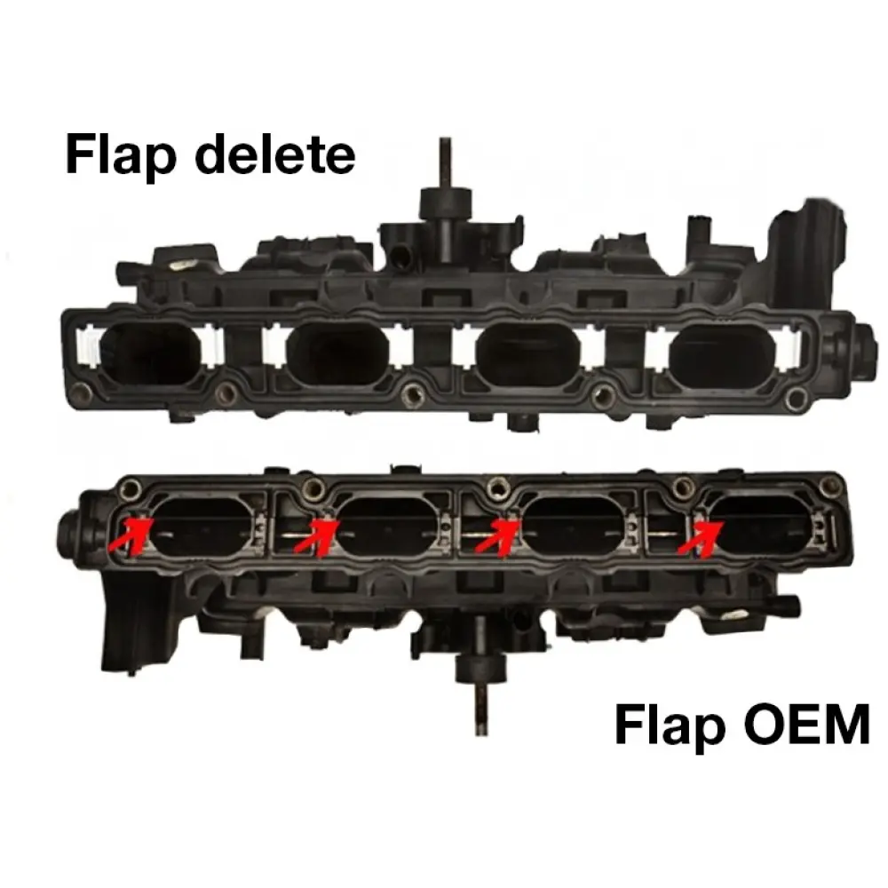 Race-Tech kit rimozione palette collettore aspirazione flap delete VAG 2.0 TFSI EA113 con guarnizione Audi S3 8p Volkswagen Golf Mk6 R Scirocco R ecc... - immagine 2
