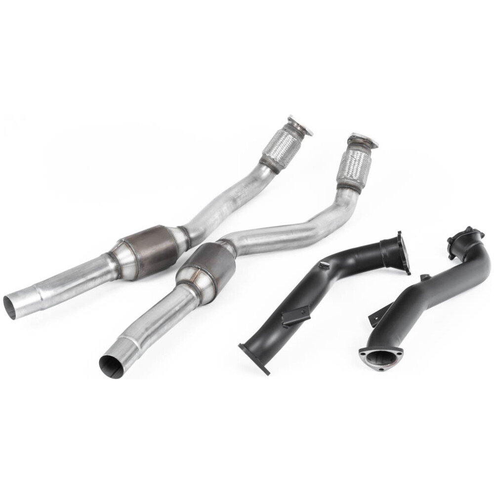 Milltek Downpipe maggiorato e Catalizzatori sportivi Hi-Flow Audi RS6 C7 4.0 TFSI biturbo quattro inc Performance Edition 2013-2018 SSXAU554