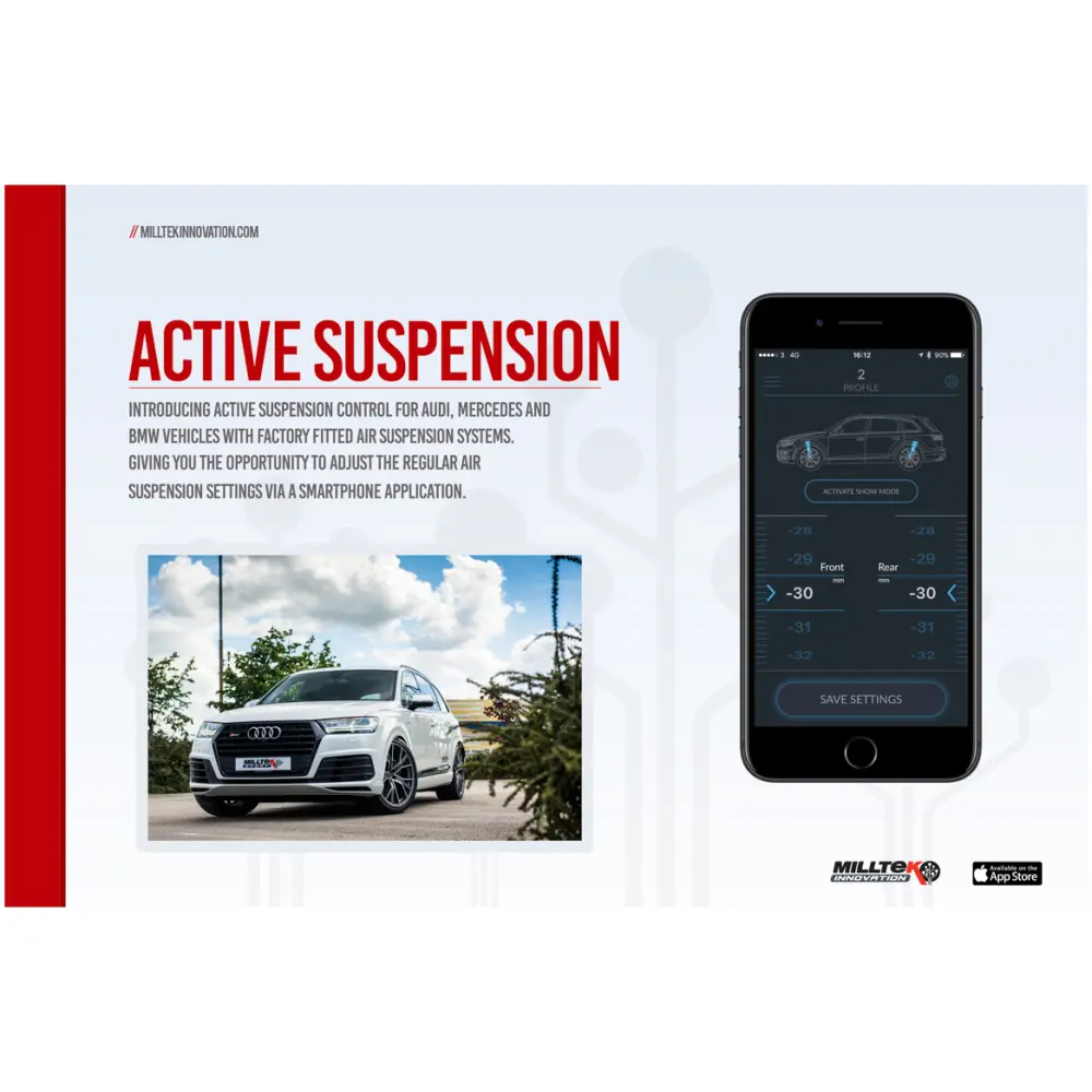 Milltek Controllo attivo delle sospensioni Audi RS6 C7 4.0 TFSI biturbo quattro inc Performance Edition 2013-2018 SSXAU672