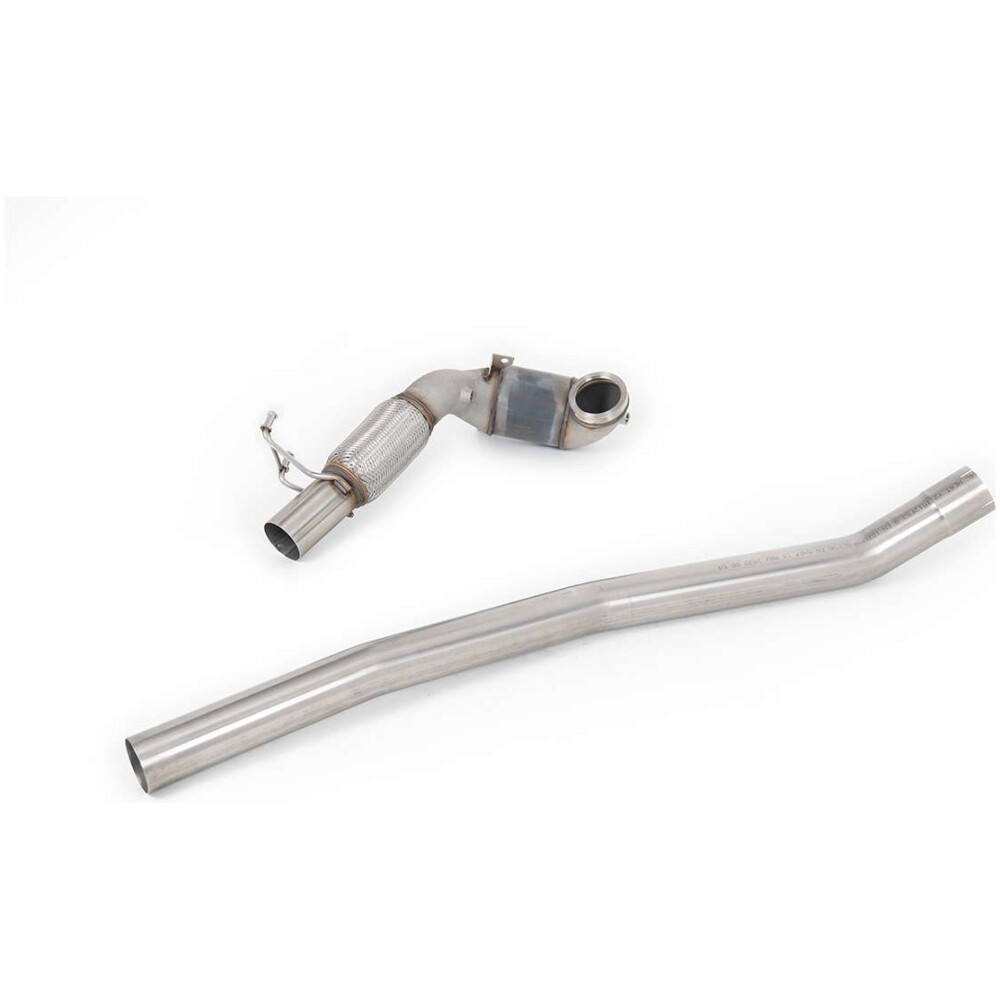 Milltek Downpipe maggiorato e catalizzatore sportivo Hi-Flow Volkswagen Golf Mk7.5 R 2.0 TSI 310 CV (solo modelli non equipaggiati con GPF) - Sistemi Race da 80 mm 2017-2021 SSXVW711