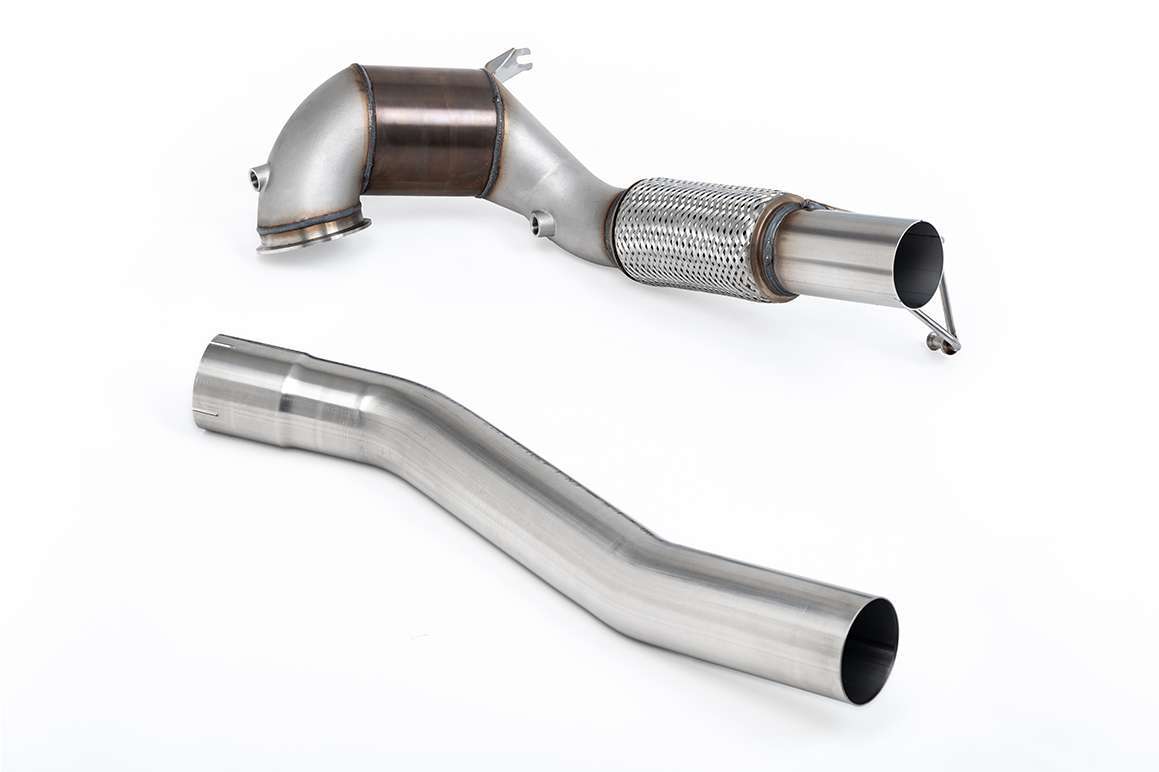 Milltek Downpipe maggiorato e catalizzatore sportivo Hi-Flow Volkswagen Golf Mk8 GTi (245 cv non GPF / solo modelli nordamericani) 2021-2024 SSXVW765
