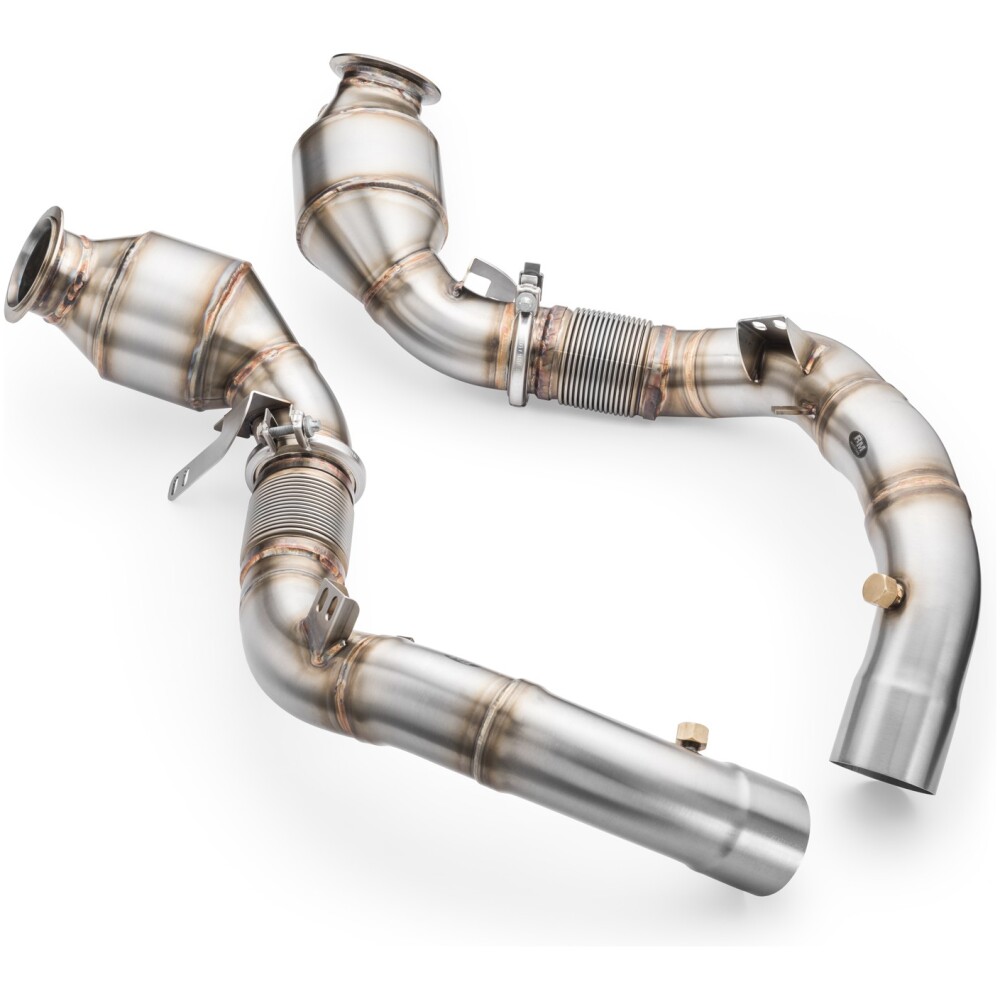 RM Motors Downpipe BMW M5 F90  + catalizzatore HJS 300 cpsi EURO 6 - immagine 2