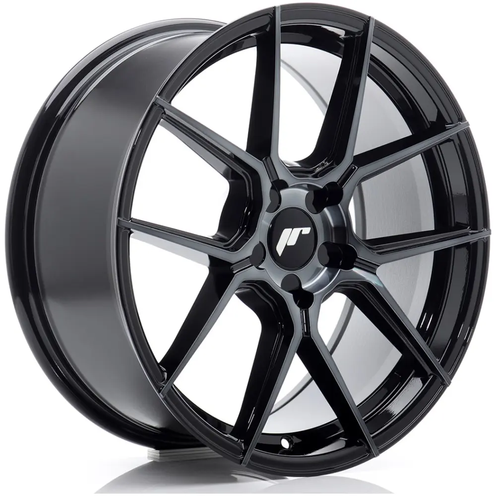 JR Wheels JR30 18x8 ET20-40 5H BLANK Black Machined w/ Tinted Face