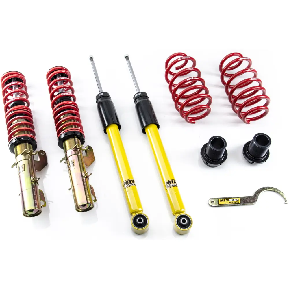 MTS coilover ghiera regolabile Volkswagen GOLF IV (1J1) 08/97 - 12/07 1.4 16V/1.6/1.6 16V/1.6 FSI/1.8/1.8 T/1.8 T GTI/1.9 SDI/1.9 TD/1.9 TDI/2.0/2.3 V5 serie Comfort  MTSGWVW10-C