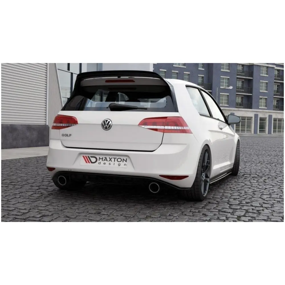 Maxton Design estensione spoiler posteriore Volkswagen Golf Mk7 VII GTI Clubsport nero lucido