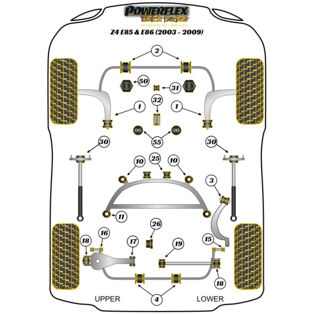 Powerflex BMW Z4 E85 & E86 (2003-2009) Supporto motore Fig.50 (2) PFF5-4650BLK 2 Powerflex BMW Z4 E85 & E86 (2003-2009) Supporto motore Fig.50 (2) PFF5-4650BLK - immagine 2