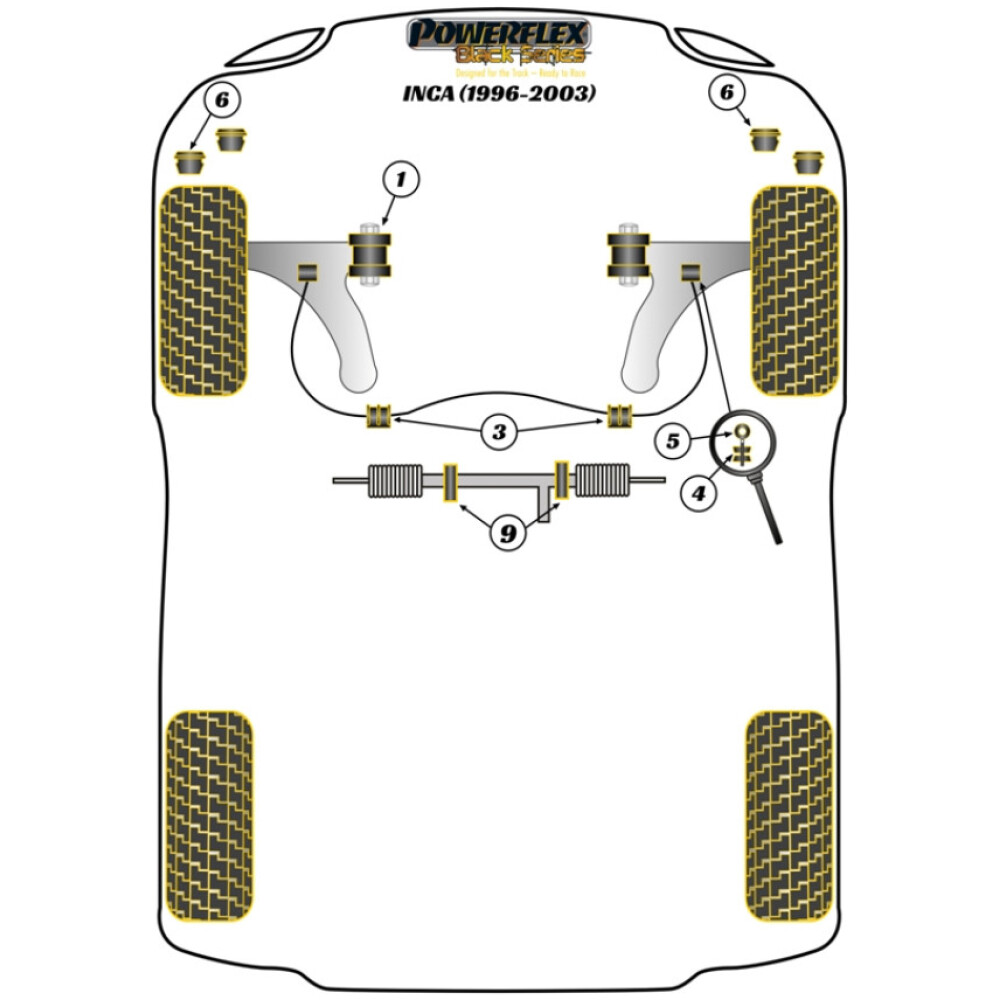 Powerflex Seat Inca (1996 - 2003) Supporto superiore del montante anteriore Fig.11 (2) PFF85-239BLK 2 Powerflex Seat Inca (1996 - 2003) Supporto superiore del montante anteriore Fig.11 (2) PFF85-239BLK - immagine 2
