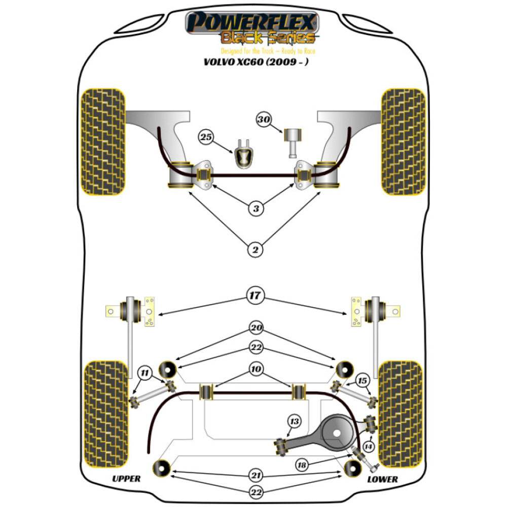 Powerflex Volvo XC60 (2009 - 2017) Boccola posteriore braccio anteriore Fig.2 (2) PFF19-1902BLK 2 Powerflex Volvo XC60 (2009 - 2017) Boccola posteriore braccio anteriore Fig.2 (2) PFF19-1902BLK - immagine 2