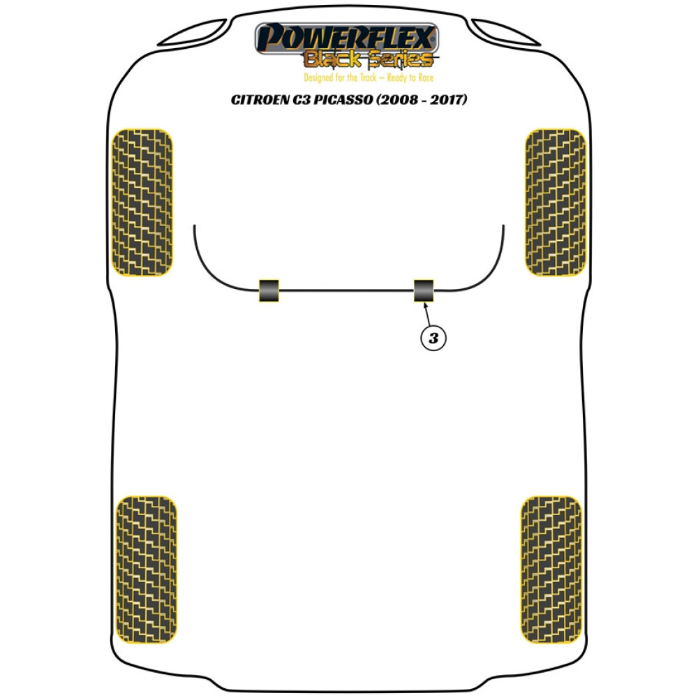 Powerflex Citroen C3 Picasso (2008 - 2017) Boccola barra antirollio anteriore 23mm Fig.3 (2) PFF50-503-23BLK 2 Powerflex Citroen C3 Picasso (2008 - 2017) Boccola barra antirollio anteriore 23mm Fig.3 (2) PFF50-503-23BLK - immagine 2