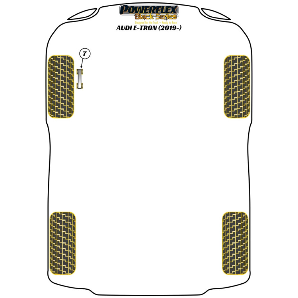 Powerflex Audi E-Tron (2019 - )    Boccola collegamento barra antirollio anteriore 10mm Fig.7 (4) PFF3-913-10BLK - immagine 2