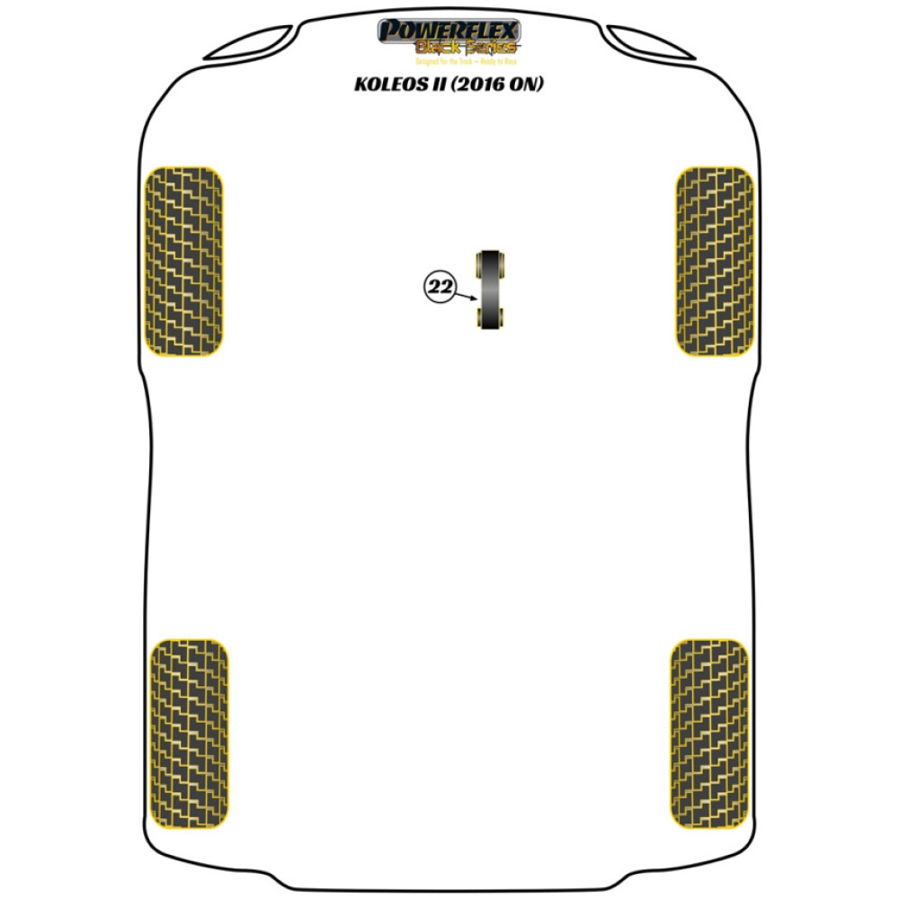 Powerflex Renault Koleos II (2016 in poi)    Supporto di coppia inferiore - Track/Msport Fig.26 (1) PFF60-8026BLK - immagine 2