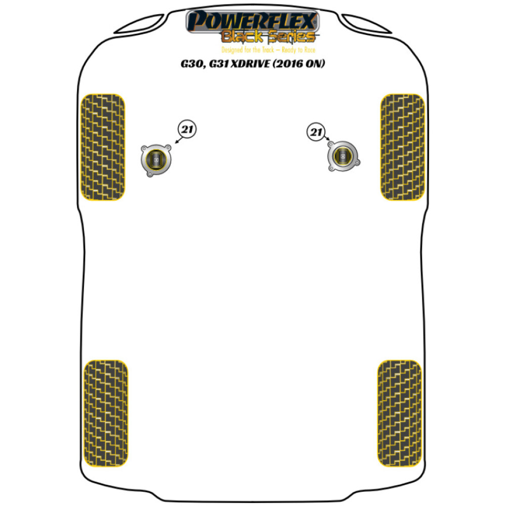 Powerflex BMW Serie 5 G30, G31 XDrive (2016 in poi) Kit di inserimento del supporto motore Fig.21 (1) PFF5-4020BLK 2 Powerflex BMW Serie 5 G30, G31 XDrive (2016 in poi) Kit di inserimento del supporto motore Fig.21 (1) PFF5-4020BLK - immagine 2