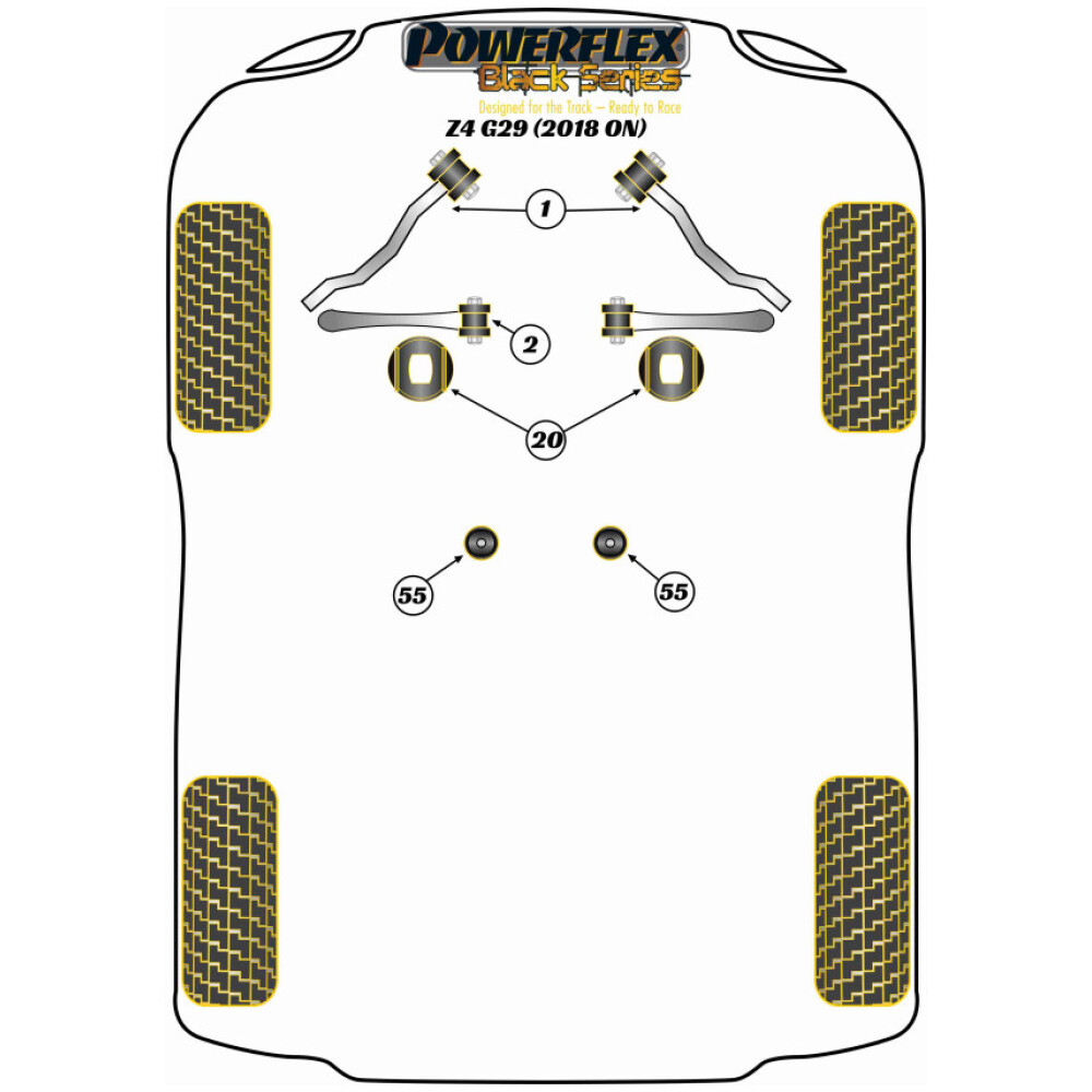 Powerflex BMW   Z4 G29 (2018 in poi)  Inserto supporto motore Fig.20 (2) PFF5-5452BLK - immagine 2
