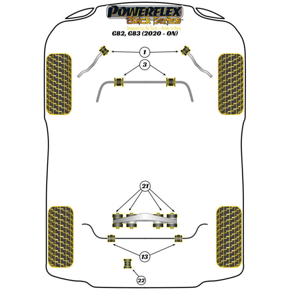 Powerflex BMW Serie 4 G82, G83 M4 (2020 in poi) Boccola di montaggio posteriore del differenziale posteriore Fig.22 (1) PFR5-4026BLK 2 Powerflex BMW Serie 4 G82, G83 M4 (2020 in poi) Boccola di montaggio posteriore del differenziale posteriore Fig.22 (1) PFR5-4026BLK - immagine 2