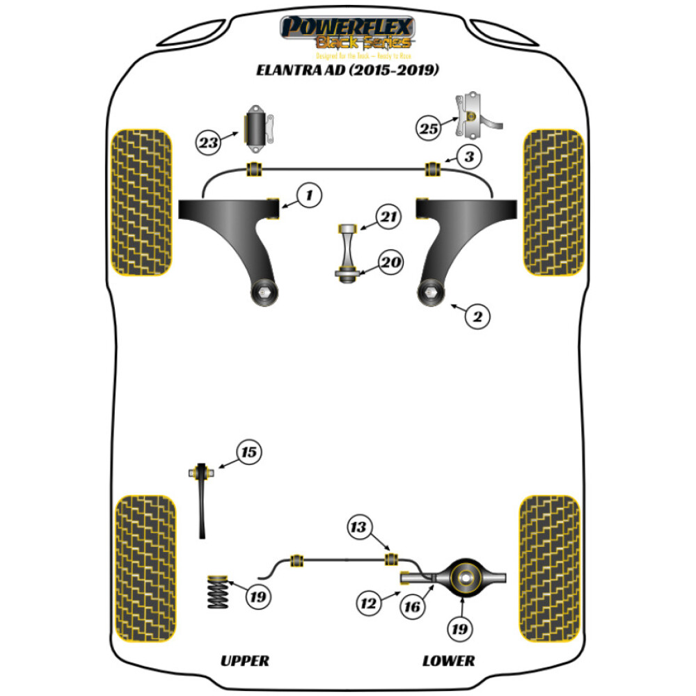 Powerflex Hyundai Elantra AD (2015 - 2019) Boccola di supporto superiore del cambio Fig.23 (1) PFF26-123BLK 2 Powerflex Hyundai Elantra AD (2015 - 2019) Boccola di supporto superiore del cambio Fig.23 (1) PFF26-123BLK - immagine 2