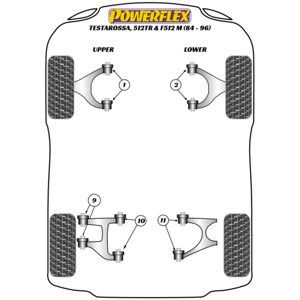 Powerflex Ferrari Testarossa, 512TR and 512M (1986 - 1994)    Perno guida di montaggio ruota PowerAlign (1) PF99-514-15 - immagine 2