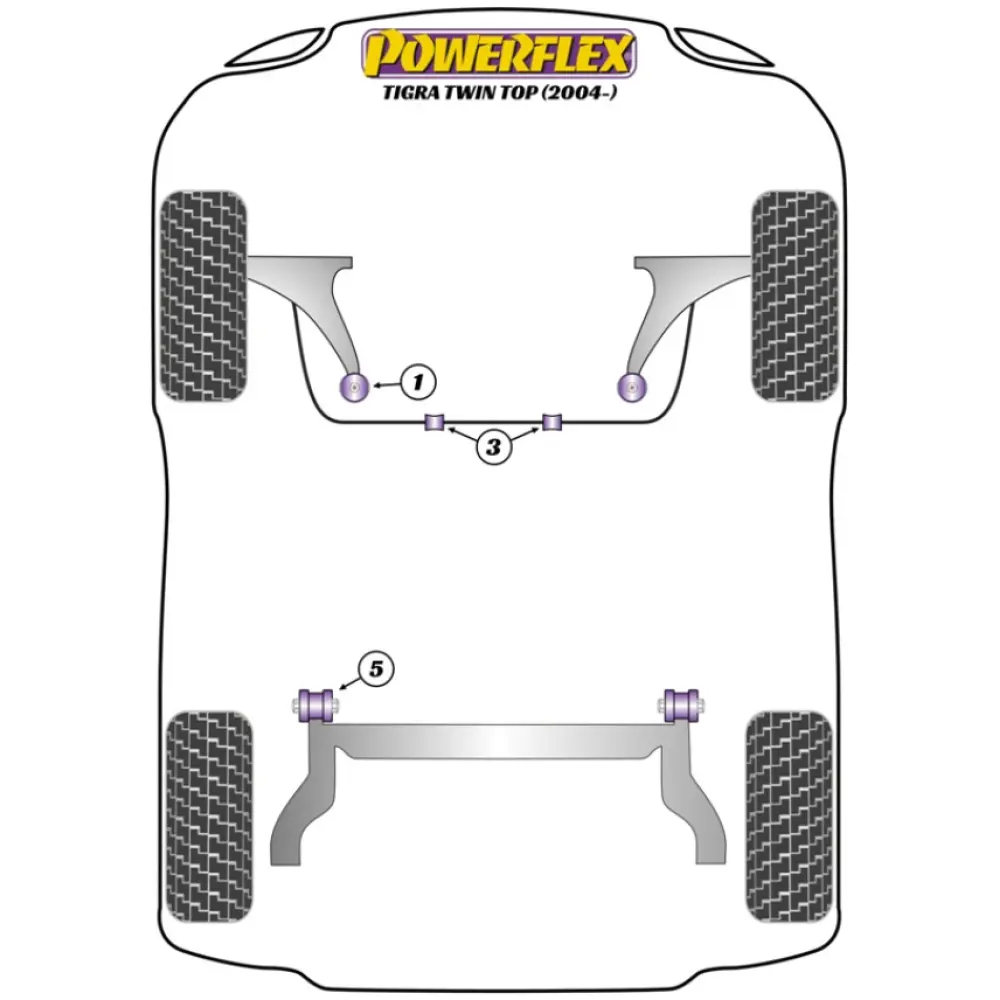 Powerflex Vauxhall / Opel  Tigra Twin Top B (2004-2009)   Boccola barra antirollio anteriore 17mm Fig.3 (2) PFF80-1003-17 - immagine 2