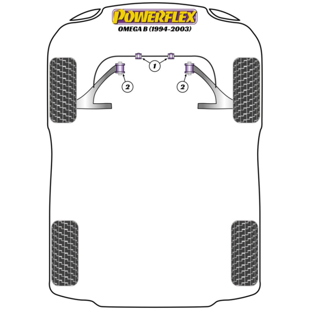 Powerflex Vauxhall / Opel Omega B 1994-2003    Perno guida di montaggio ruota PowerAlign (1) PF99-512-15 - immagine 2