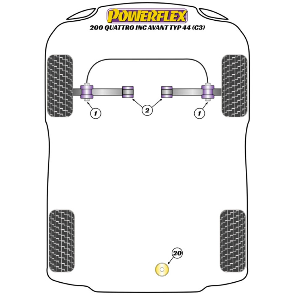 Powerflex Audi 200 Quattro incl. Avant Typ 44 (C3) (11/84-11/90) Perno guida di montaggio ruota PowerAlign (1) PF99-514-15 2 Powerflex Audi 200 Quattro incl. Avant Typ 44 (C3) (11/84-11/90) Perno guida di montaggio ruota PowerAlign (1) PF99-514-15 - immagine 2