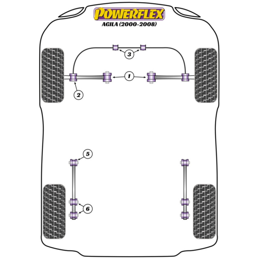 Powerflex Vauxhall / Opel Agila (2000-2008)    Perno guida di montaggio ruota PowerAlign (1) PF99-512-15 - immagine 2