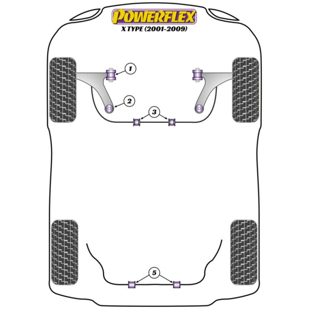 Powerflex Jaguar (Daimler) X Type (2001 - 2009)    Boccola posteriore del braccio anteriore, regolazione caster Fig.2 (2) PFF19-1302G - immagine 2