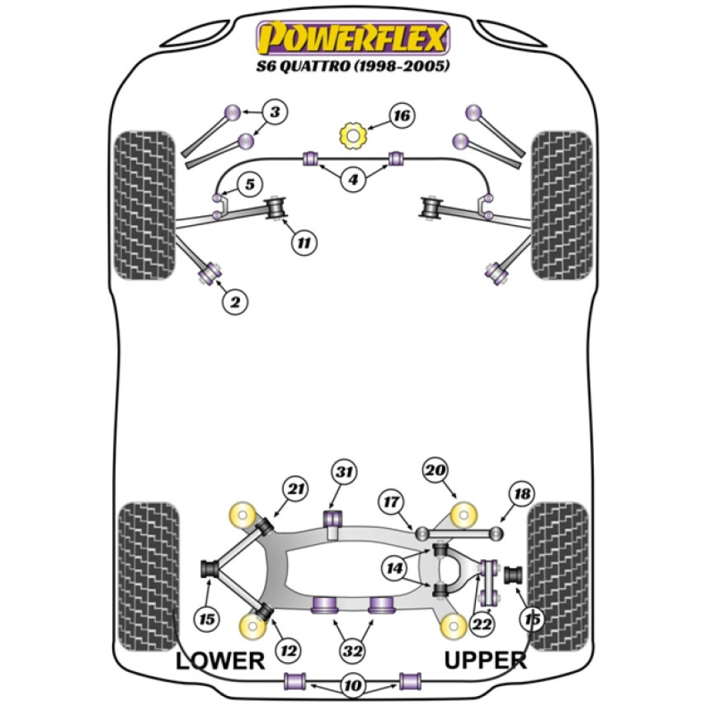Powerflex Audi S6 Quattro (1998 - 2005) Perno guida di montaggio ruota PowerAlign (1) PF99-514-15 2 Powerflex Audi   S6 Quattro (1998 - 2005)  Perno guida di montaggio ruota PowerAlign (1) PF99-514-15 - immagine 2