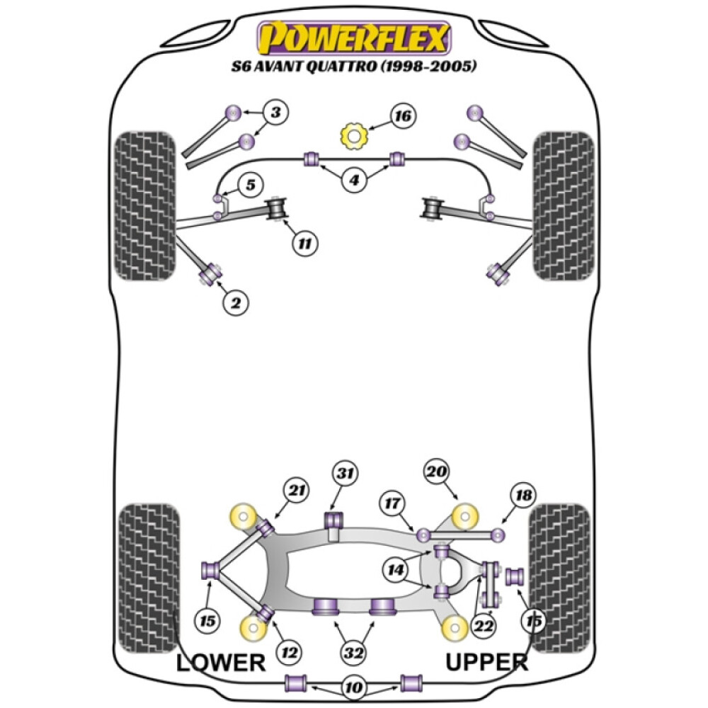 Powerflex Audi S6 Avant Quattro (1998 - 2005) Perno guida di montaggio ruota PowerAlign (1) PF99-514-15 2 Powerflex Audi   S6 Avant Quattro (1998 - 2005)  Perno guida di montaggio ruota PowerAlign (1) PF99-514-15 - immagine 2