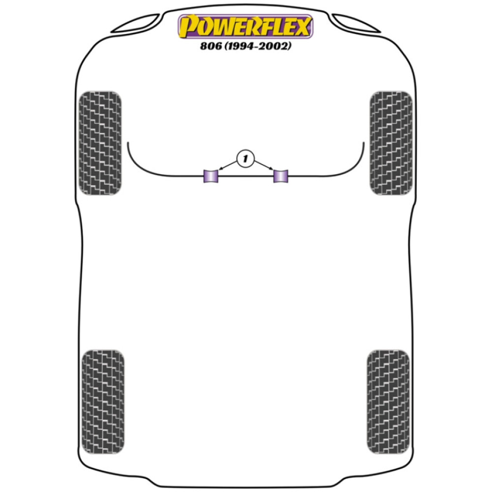 Powerflex Peugeot 806 (1994 - 2002)    Kit bulloni di camber PowerAlign (12 mm x 60 mm) (1) PFA100-12 - immagine 2