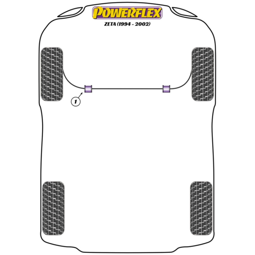 Powerflex Lancia Zeta (1994 - 2002)    Supporto universale per scarico (1) EXH026 - immagine 2
