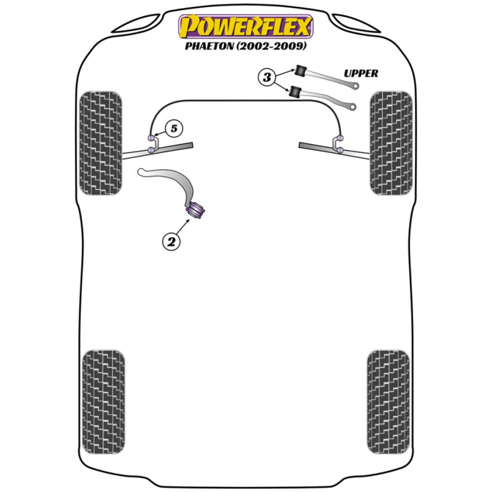 Powerflex Volkswagen Phaeton (2002-2009)    Boccola del braccio di controllo superiore anteriore Fig.3 (4) PFF3-203 - immagine 2