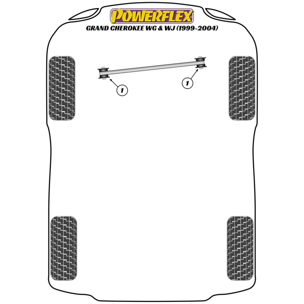 Powerflex Jeep Grand Cherokee WG & WJ (1999-2004)    Boccola Asta Panhard Anteriore Fig.1 (2) PFF28-115 - immagine 2