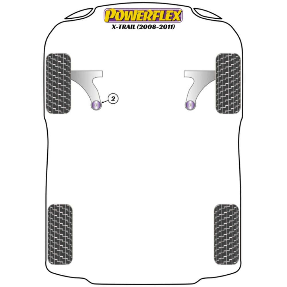 Powerflex Nissan X-Trail T31 (2008 - 2011)    Kit bulloni di camber PowerAlign (14 mm) (1) PFA100-14 - immagine 2