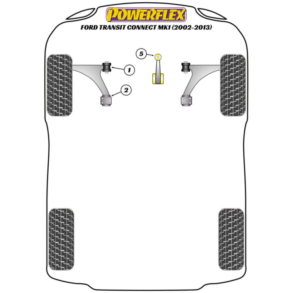 Powerflex Ford  Transit Connect Mk1 (2002-2013)   Boccola posteriore del braccio oscillante anteriore Fig.2 (2) PFF19-2302 - immagine 2