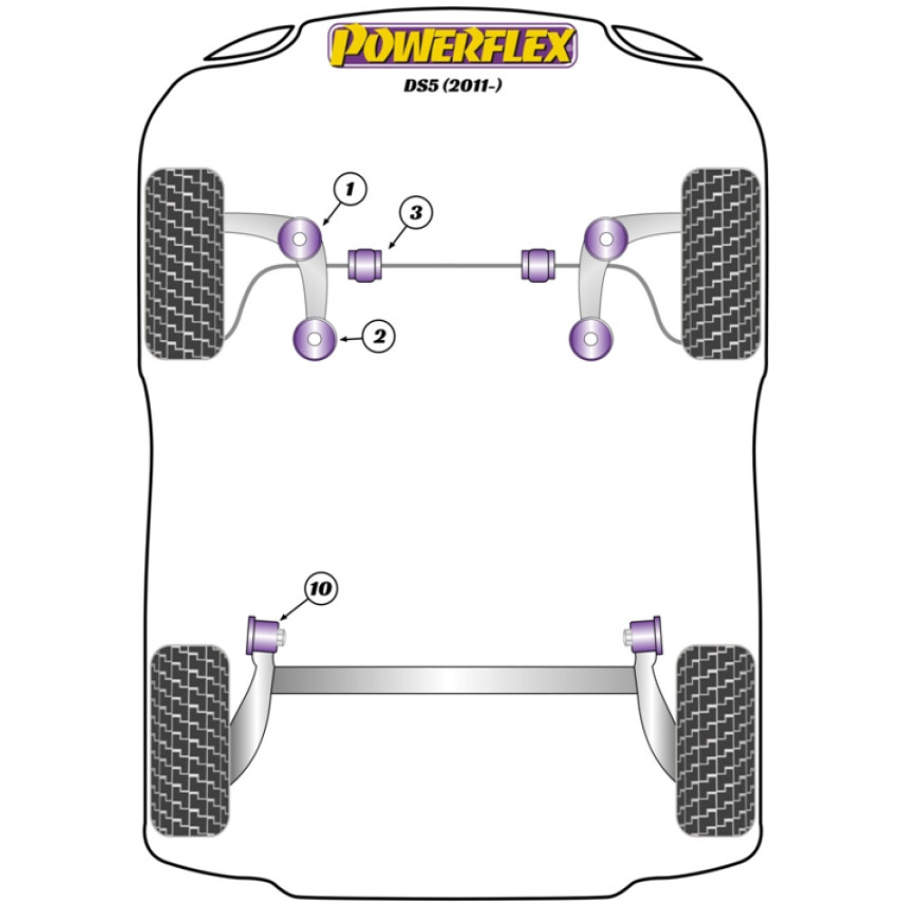Powerflex Citroen  DS5 (2011- in poi)   Boccola posteriore braccio anteriore Fig.2 (2) PFF50-402 - immagine 2