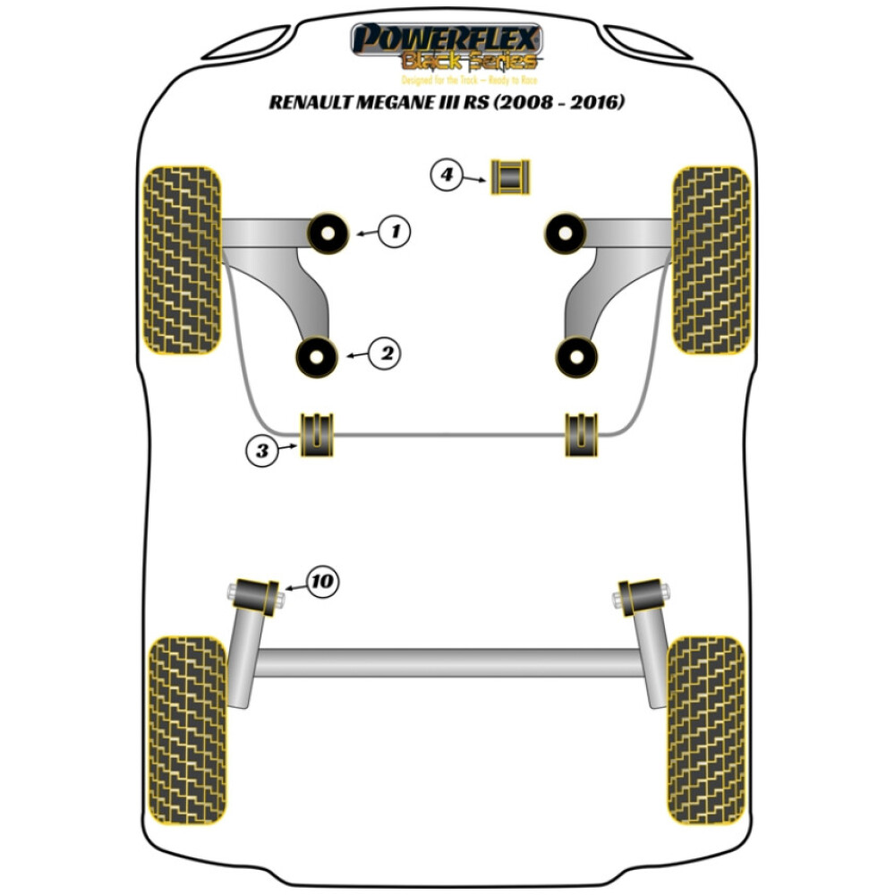 Powerflex Renault   Megane III RS (2008-2017)  Boccola posteriore braccio anteriore Fig.2 (2) PFF60-702BLK - immagine 2