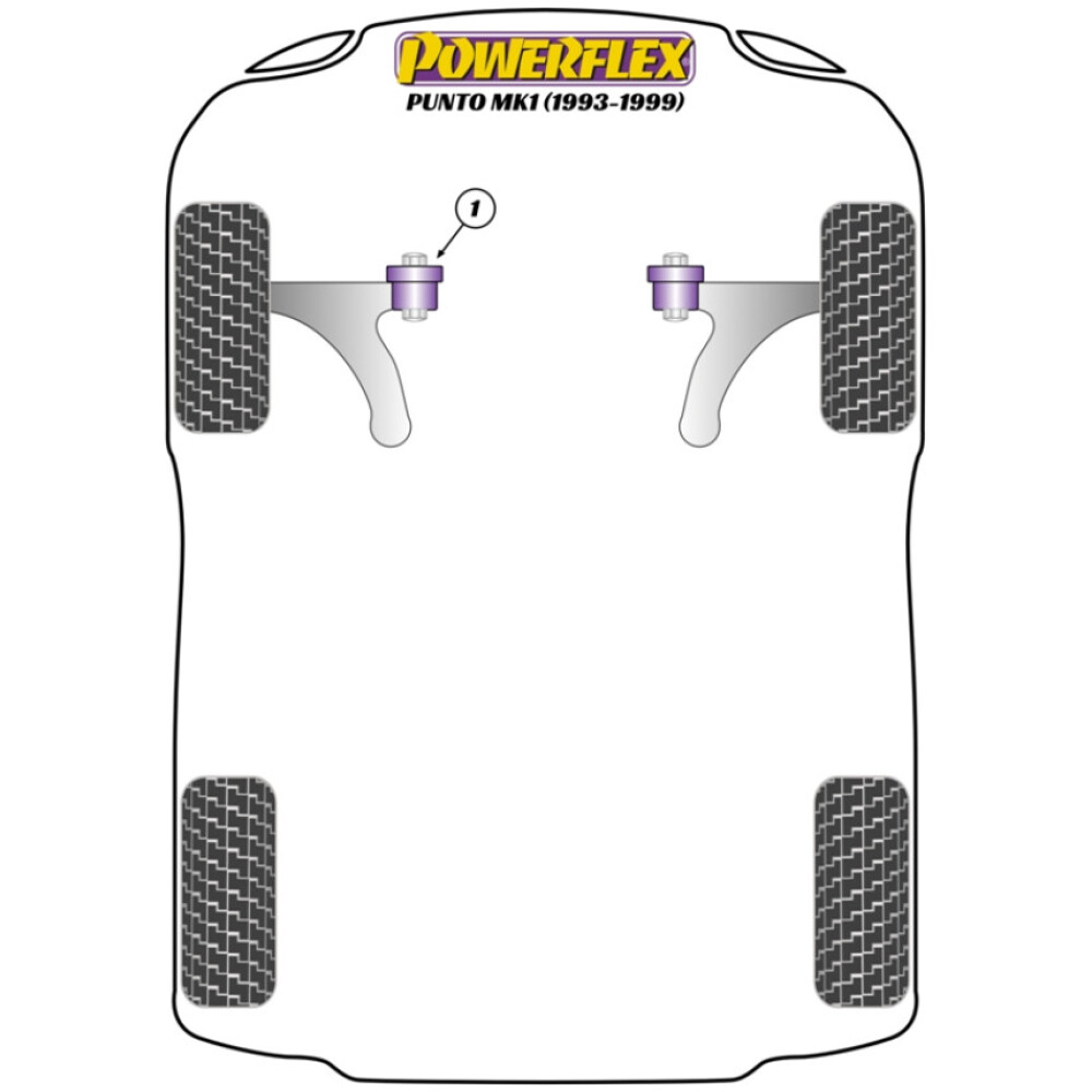 Powerflex Fiat  Punto MK1 (1993 - 1999)   Kit bulloni di camber PowerAlign (10 mm) (1) PFA100-10 - immagine 2