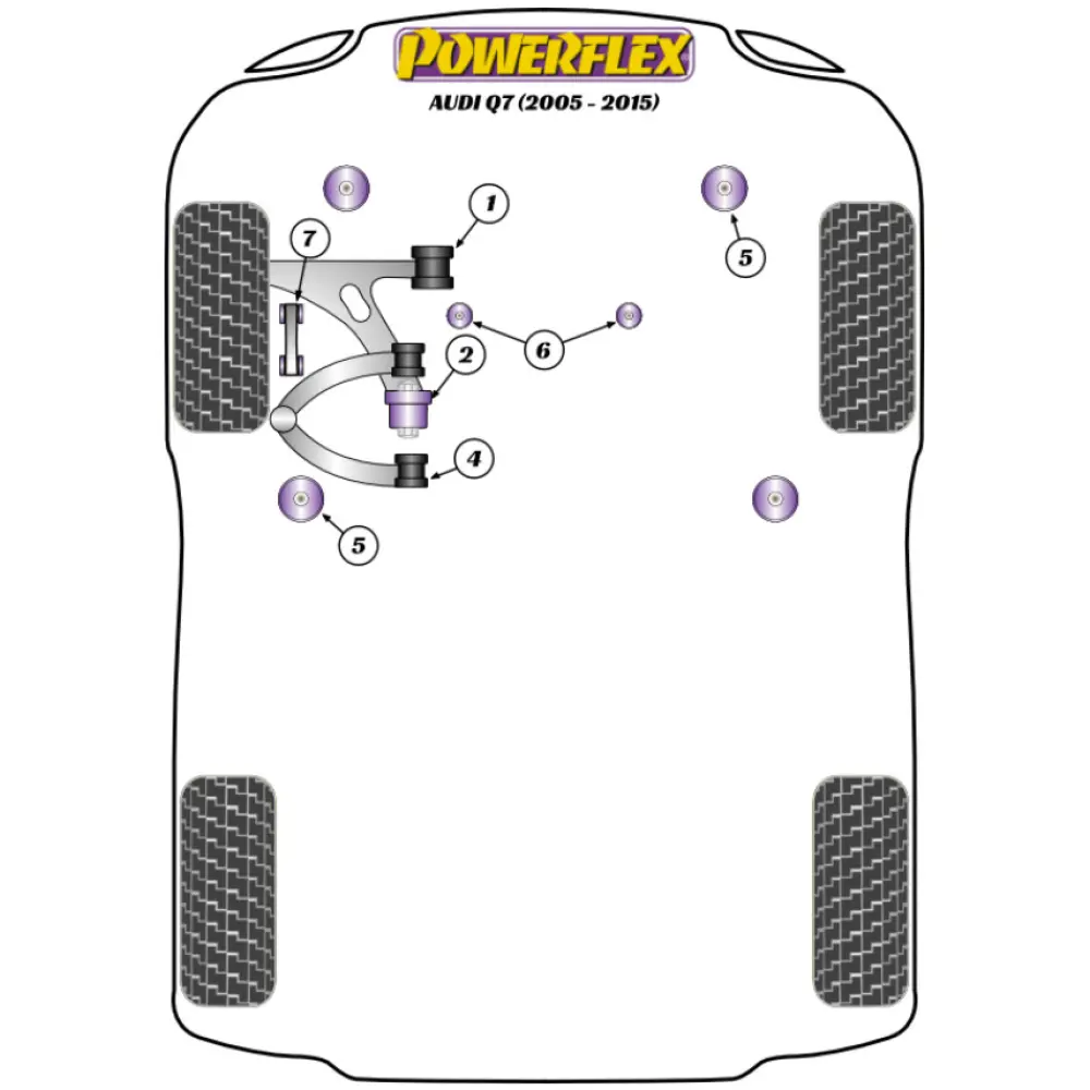 Powerflex Audi  Q7 4L (2005 - 2015)   Boccola posteriore del braccio oscillante inferiore anteriore Fig.2 (2) PFF85-1602 - immagine 2