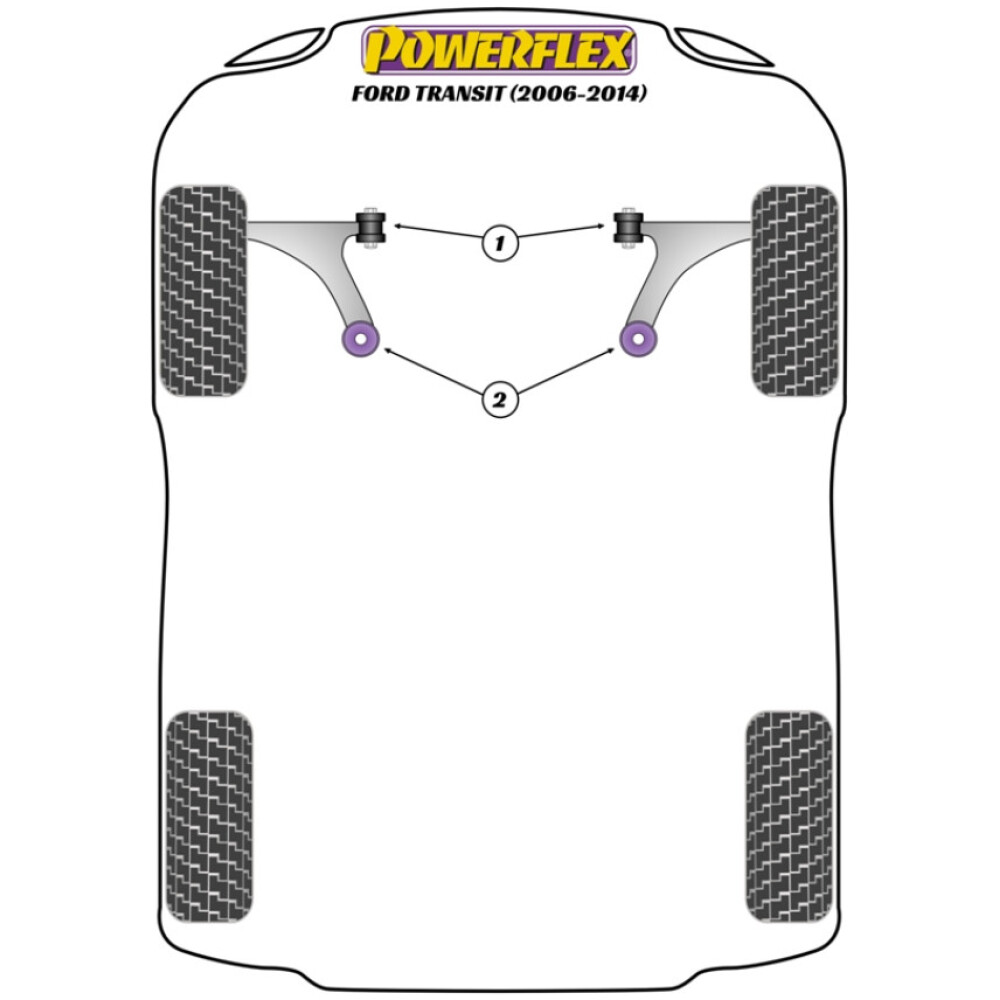 Powerflex Ford  Transit (2006 - 2014)   Boccola anteriore del braccio oscillante anteriore Fig.1 (2) PFF19-4001 - immagine 2