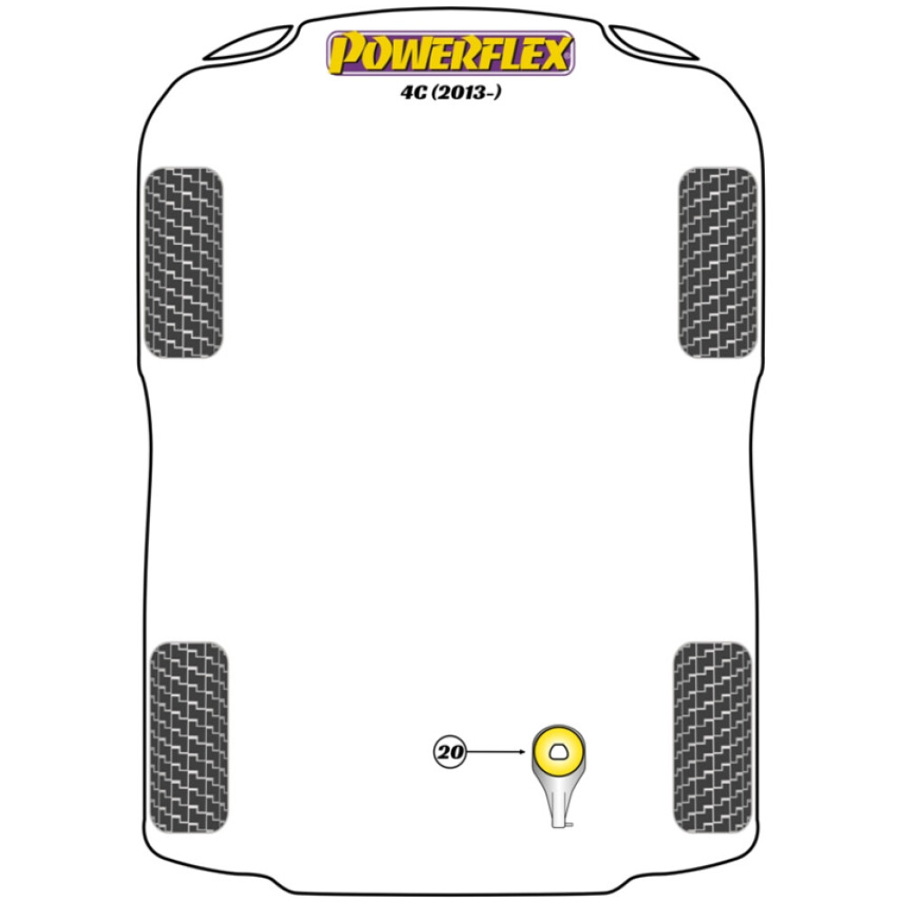 Powerflex Alfa Romeo 4C (2013-)    Perno guida di montaggio ruota PowerAlign (1) PF99-512-125 - immagine 2