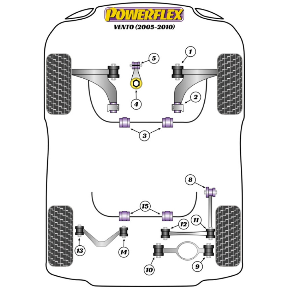 Powerflex Volkswagen Vento A5 (2005 - 2010) Perno guida di montaggio ruota PowerAlign (1) PF99-514-15 2 Powerflex Volkswagen  Vento A5 (2005 - 2010)   Perno guida di montaggio ruota PowerAlign (1) PF99-514-15 - immagine 2