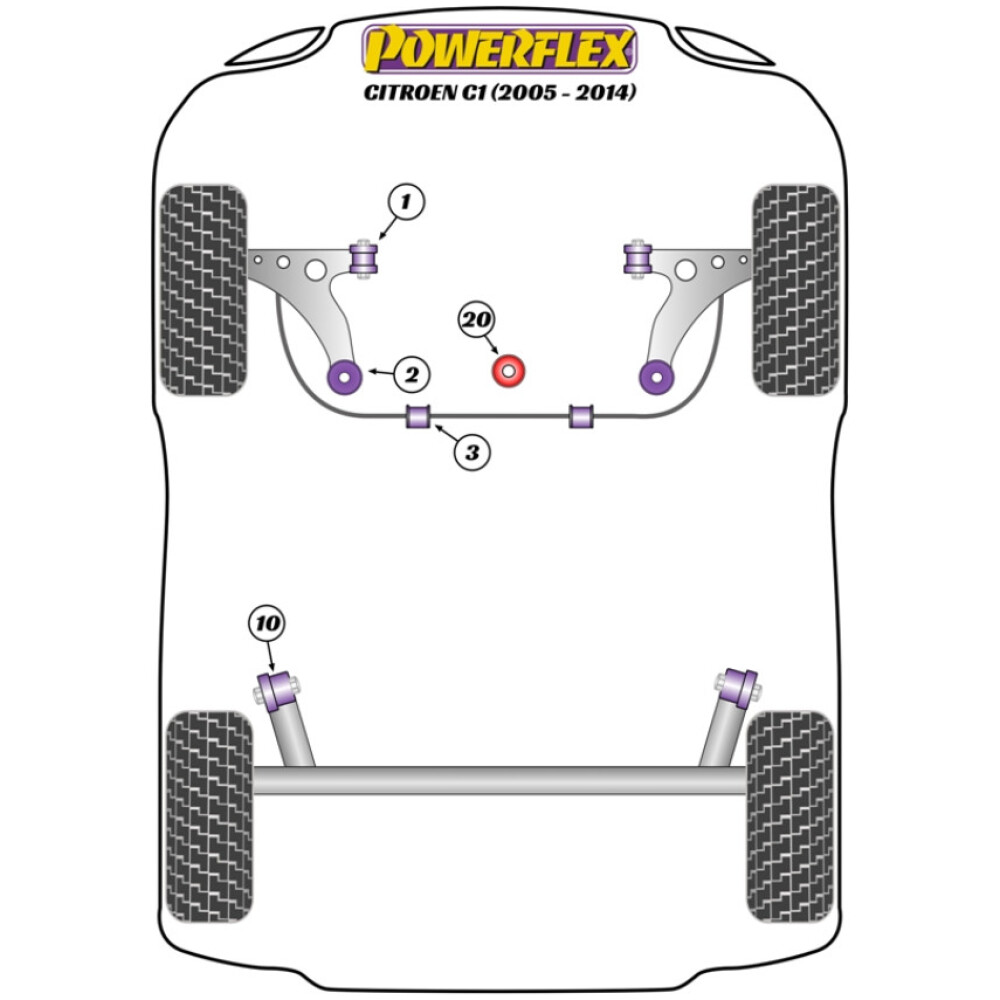 Powerflex Citroen C1 (2005 - 2014) Perno guida di montaggio ruota PowerAlign (1) PF99-512-15 2 Powerflex Citroen C1 (2005 - 2014)    Perno guida di montaggio ruota PowerAlign (1) PF99-512-15 - immagine 2