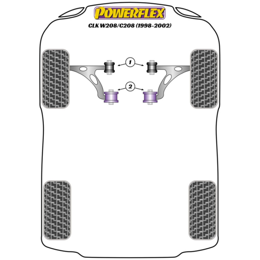 Powerflex Mercedes-Benz CLK W208/C208/A208 (1998 - 2002)   Perno guida di montaggio ruota PowerAlign (1) PF99-512-15 - immagine 2