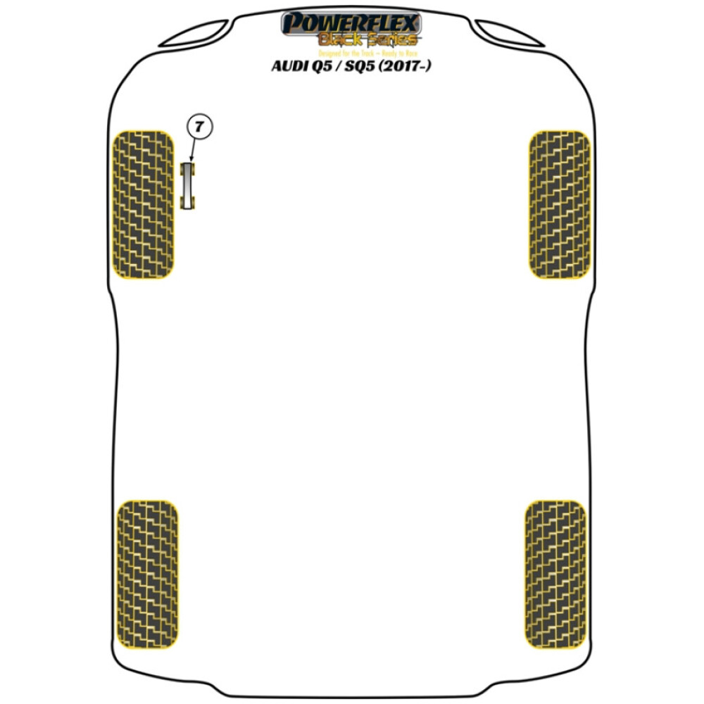 Powerflex Audi  Q5 / SQ5 (2017 - in poi)   Boccola collegamento barra antirollio anteriore 10mm Fig.7 (4) PFF3-913-10BLK - immagine 2