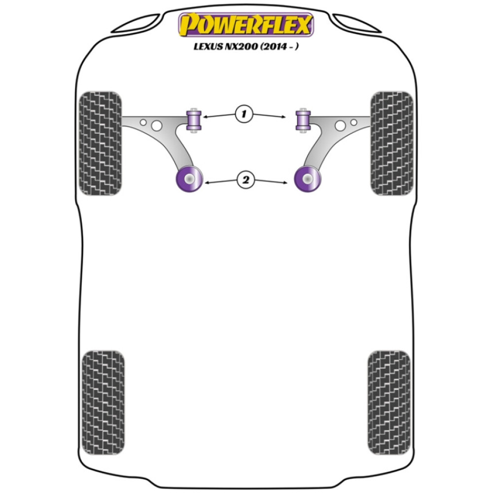 Powerflex Lexus NX (2014 - )    Boccola posteriore del braccio oscillante anteriore Fig.2 (2) PFF76-702 - immagine 2
